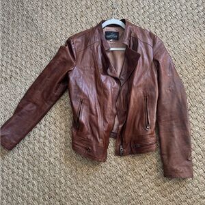 Vera Pelle Chestnut Leather Jacket